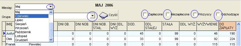 Zestawienie płatności